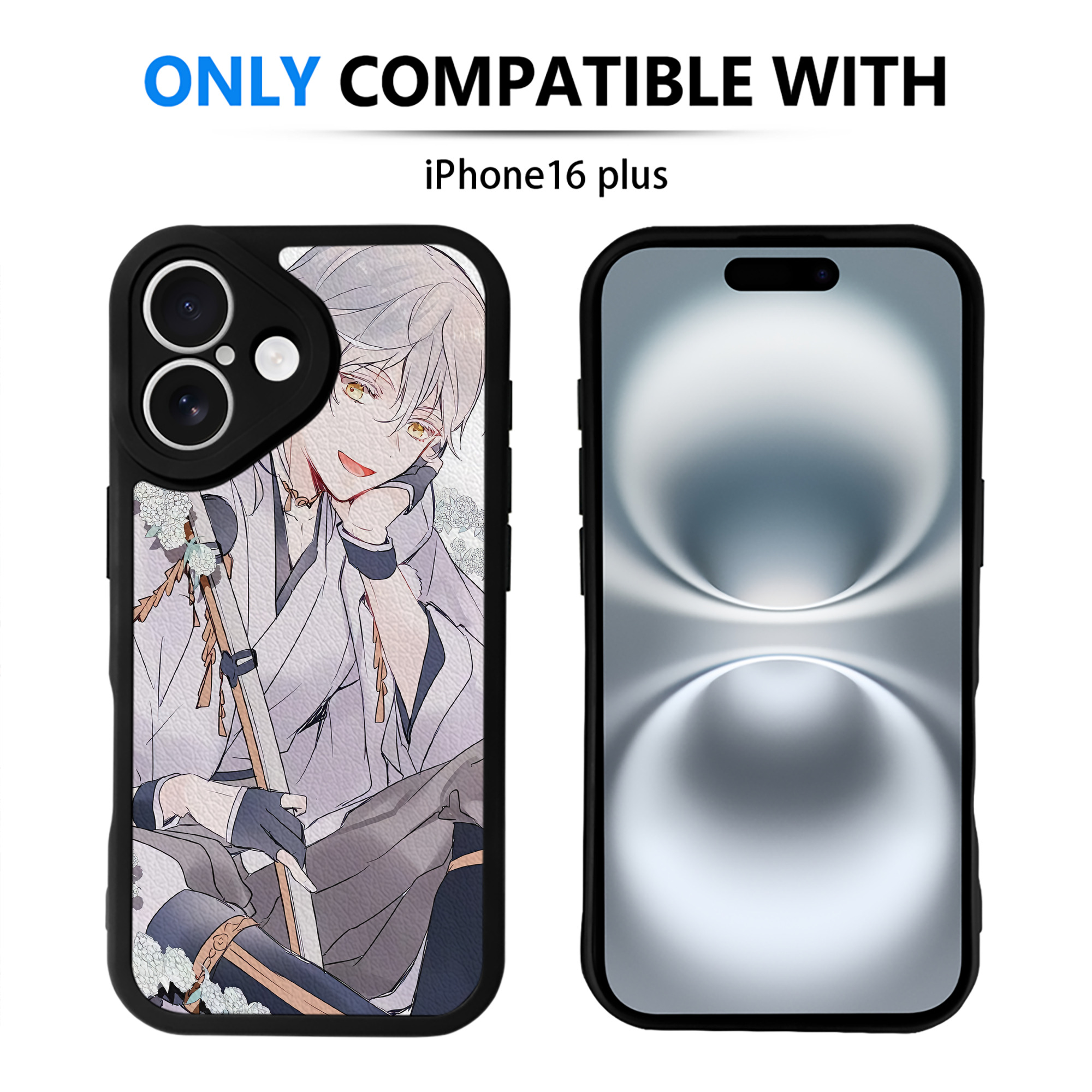 （画像用） 刀剣乱舞 Touken Ranbu 【iPhone 16シリーズ対応】シリコンスマホケース（レザー調） 材質：シリコン